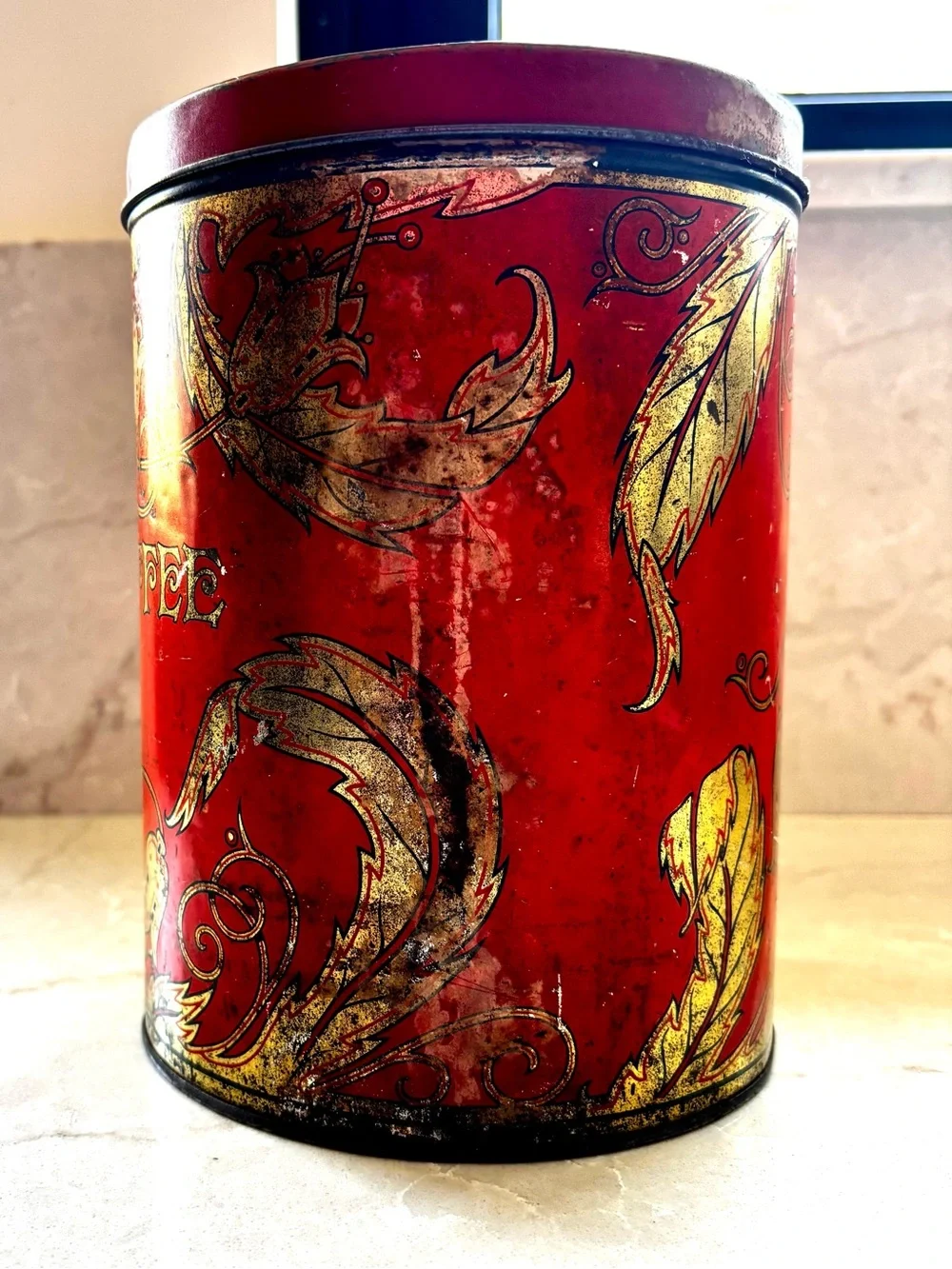 Art Nouveau Coffee Tin Circa Early 1900s Tindeco